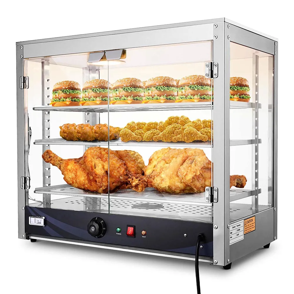 TheLAShop 3 Tier Food Warmer Comml. Countertop Fried Chicken Cabinet 27x15x24
