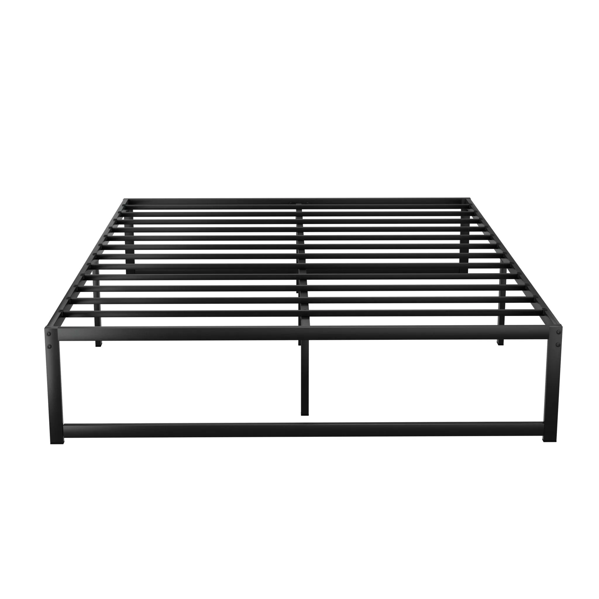 Tino Metal Queen Bed Base Black (Metal Slats)