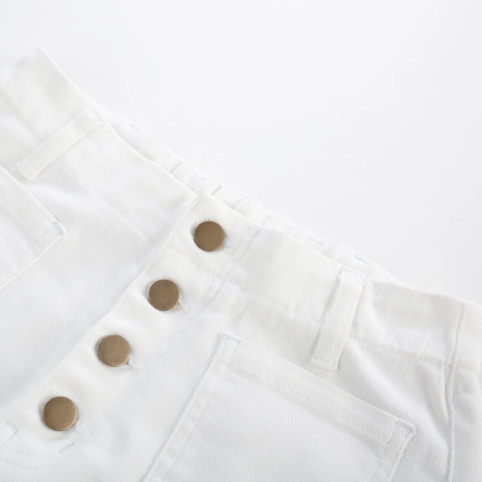 Vintage Straight Leg High Waisted Elastic Waist Multi-Pocket Flare Denim Pants