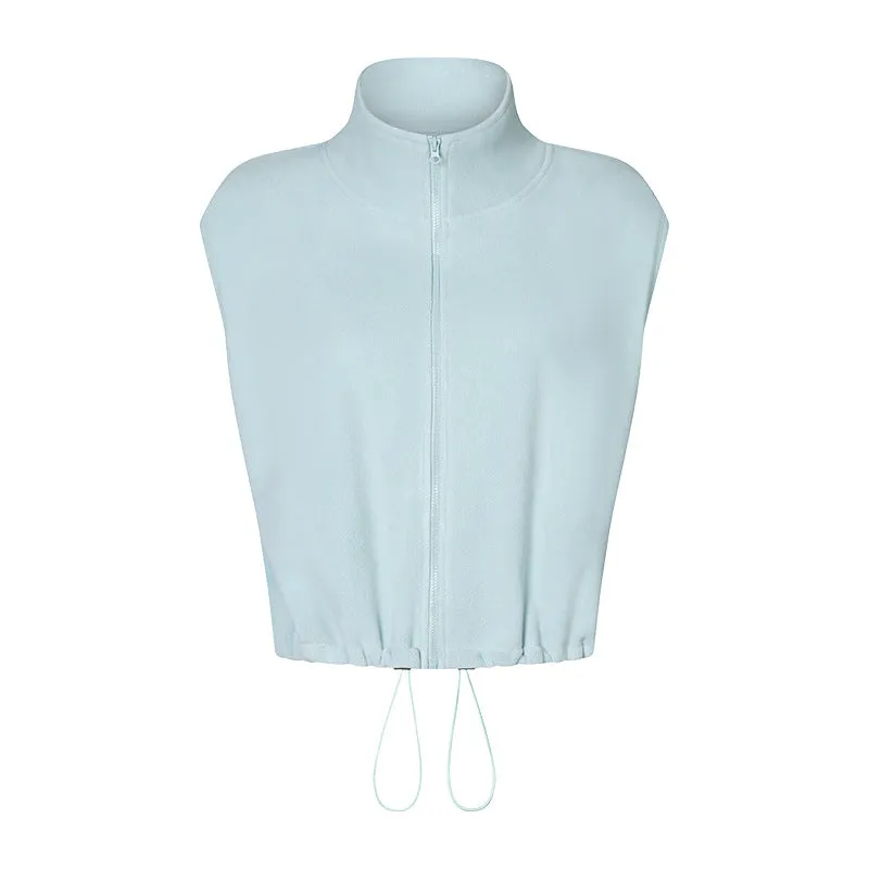 Winter Fitness Jacket Women Cold Proof Warm Vest Running Sports Fitness Clothes Polar Fleece Waistcoat Yoga Clothes