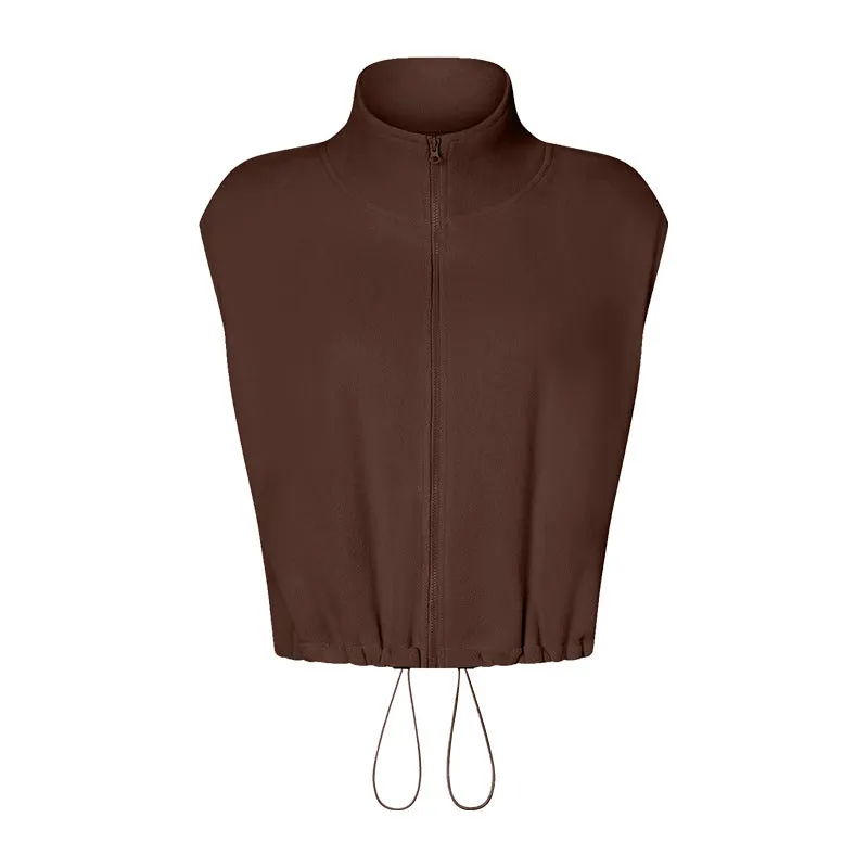 Winter Fitness Jacket Women Cold Proof Warm Vest Running Sports Fitness Clothes Polar Fleece Waistcoat Yoga Clothes